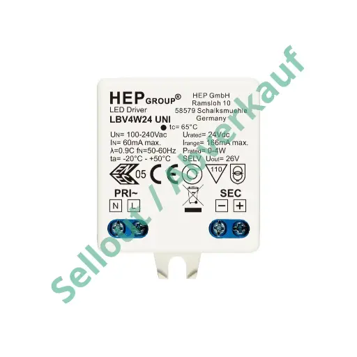 [HEP-11005000017] HEP 11005000017 | LED DRIVER CV LBV4W24 UNI (NOT DIMMABLE)