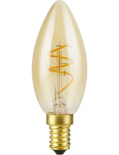 [SPL-LS149125005] SPL LIGHTING LS149125005 | LED E14 SLIM FLEX FILA CANDLE C35X98 250LM 2.9W 922 AC GOLD DIM