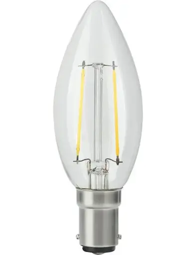 [SPL-LT159125002] SPL LIGHTING LT159125002 | LED BA15D FILA CANDLE C35X100 230V 250LM 2.5W 925 AC CLEAR DIM