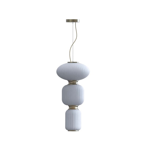 [ROB-10812] ROBIN 10812 | WHITEBERRIES PENDANT TRIO - GOLD