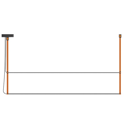 [ROB-10447] ROBIN 10447 | RENÉ PENDANT HORIZONTAL DUO 160 - ORANGE
