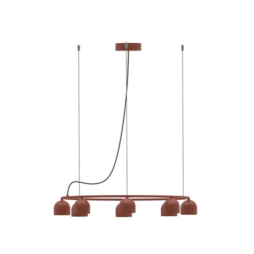 [ROB-09182] ROBIN 09182 | RIO PENDANT CHANDELIER CIRCULAR 9 - RED