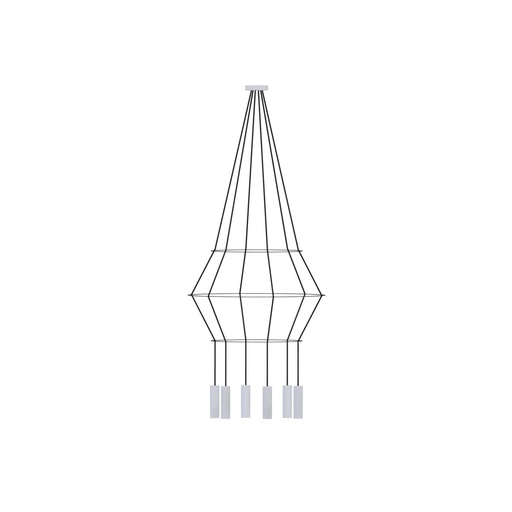 [ROB-09922] ROBIN 09922 | ROSE PENDANT CHANDELIER CIRCULAR 16 - MATTE WHITE