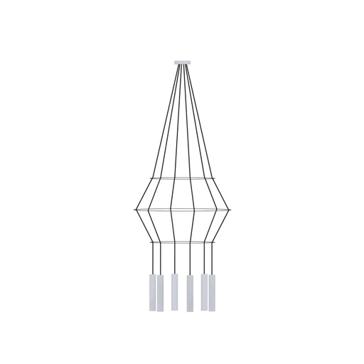 [ROB-09953] ROBIN 09953 | ROSE PENDANT CHANDELIER CIRCULAR 25 - MATTE WHITE