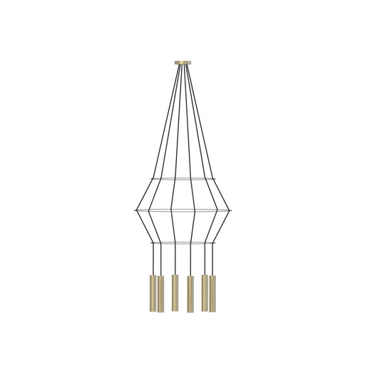 [ROB-09960] ROBIN 09960 | ROSE PENDANT CHANDELIER CIRCULAR 25 - MATTE POLISHED BRASS
