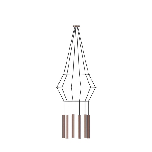 [ROB-10003] ROBIN 10003 | ROSE PENDANT CHANDELIER CIRCULAR 40 - COPPER