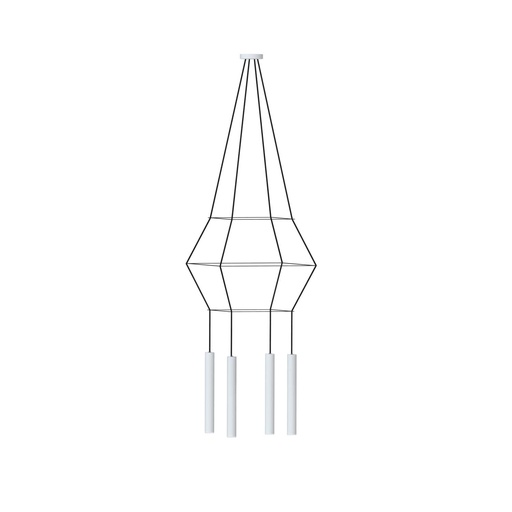 [ROB-09892] ROBIN 09892 | ROSE PENDANT CHANDELIER SQUARE 40 - MATTE WHITE