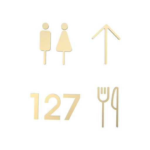 [ROB-12069] ROBIN 12069 | ROCK WALL 9 SIGNAGE TAG - GOLD