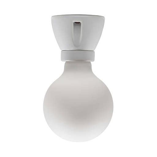 [DAY-70002] DAYLIGHT 70002 | PUNTO LUCE BASE PORCELLANA E27 DIRITTO WHITE