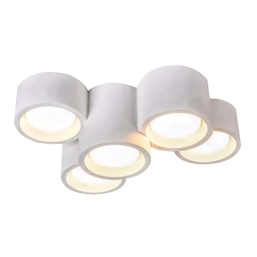 [DAY-410023.00A] DAYLIGHT 410023.00A | PLAFONIERA FARI GESSO TONDO 370X274XH110 5XGX53 230V
