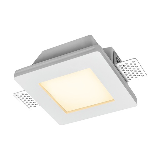 [DAY-410016.00A] DAYLIGHT 410016.00A | FARETTO GESSO QUADRATO 120X120X60 GU10 230V HR5001 CON VETRO SATIN
