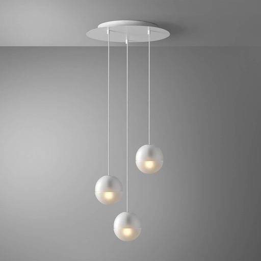 [DAY-810359.00A] DAYLIGHT 810359.00A | PERFETTA LED PENDEL 3 CADUTE SATIN
