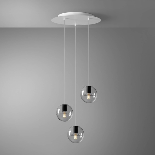 [DAY-810357.00A] DAYLIGHT 810357.00A | PERFETTA LED PENDEL 3 CADUTE CLEAR