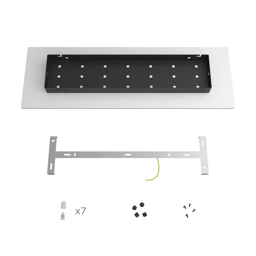 [DAY-KROVNRE7F103] DAYLIGHT KROVNRE7F103 | ROSONE METALLO MULTIPLO RETT. 675X225 7 FORI BLACK