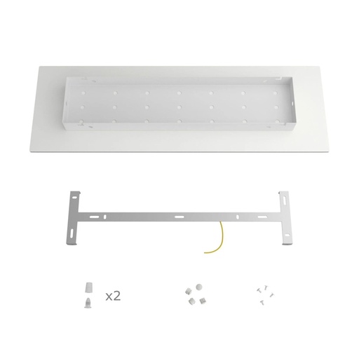 [DAY-KROVBORE2F102] DAYLIGHT KROVBORE2F102 | ROSONE METALLO MULTIPLO RETT. 675X225 2 FORI WHITE