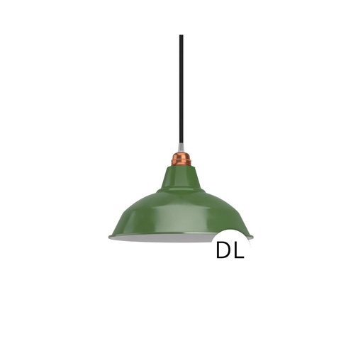 [DAY-KPAM10VVL] DAYLIGHT KPAM10VVL | PARALUME E27 IN METALLO DIAM. 30 CM EST. VERDE INT. WHITE