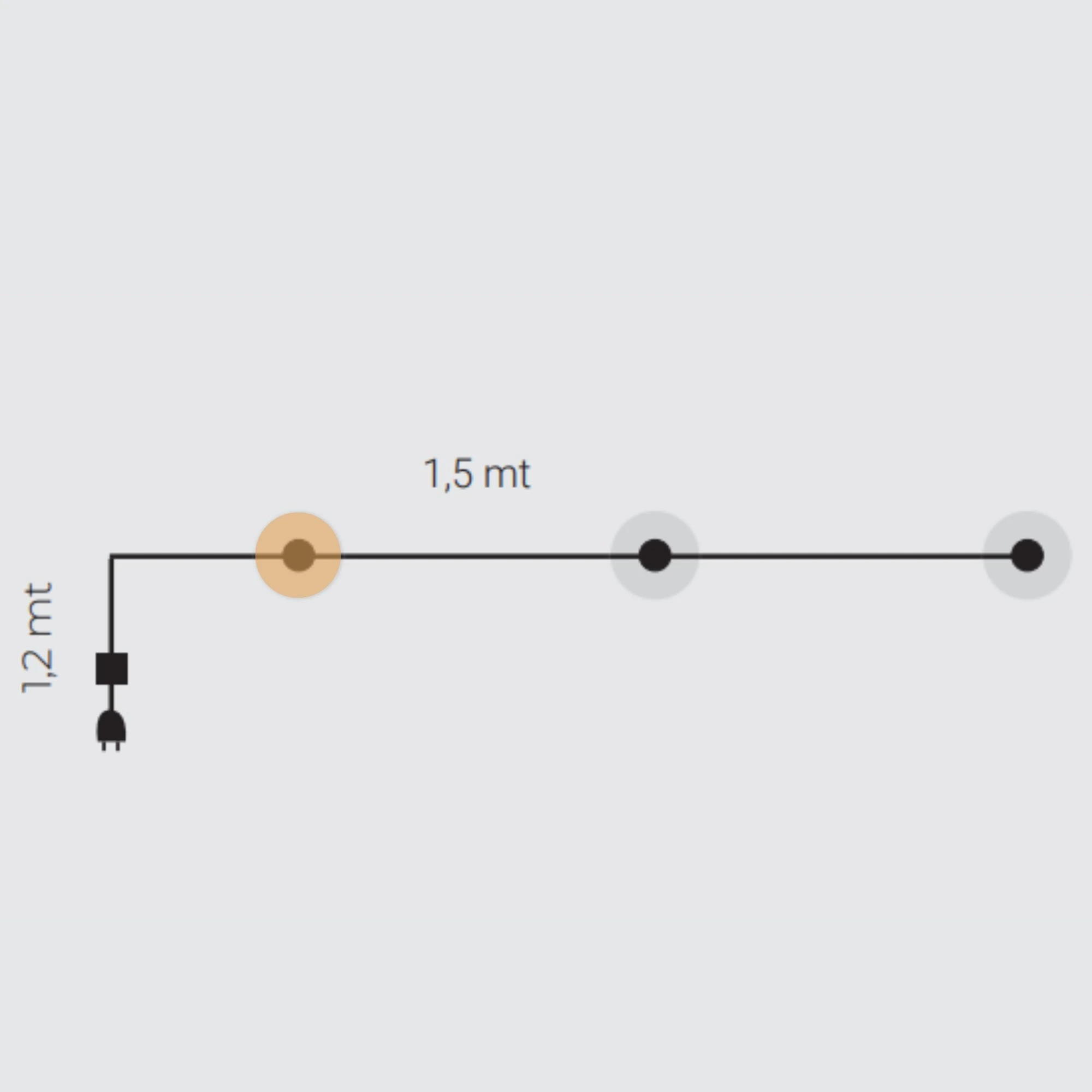 [DAY-810338.00A] DAYLIGHT 810338.00A | DOTS ROSONE PARETE BLACK 3XE27 DASH D170 SAT