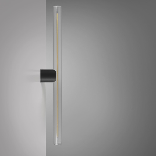 [DAY-810334.00A] DAYLIGHT 810334.00A | APPLIQUE S14D BLACK 30X500 IP44 CLII LINEACLEAR RIGATO CRI90