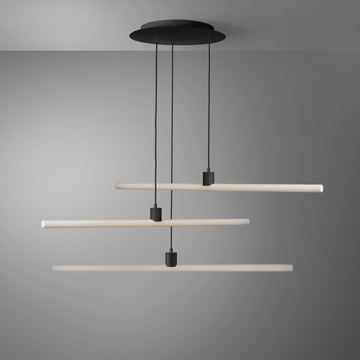 [DAY-810306.00A] DAYLIGHT 810306.00A | ROMA PENDEL 3 CADUTE S14D BLACK 30X1000 LINEA POR CRI90