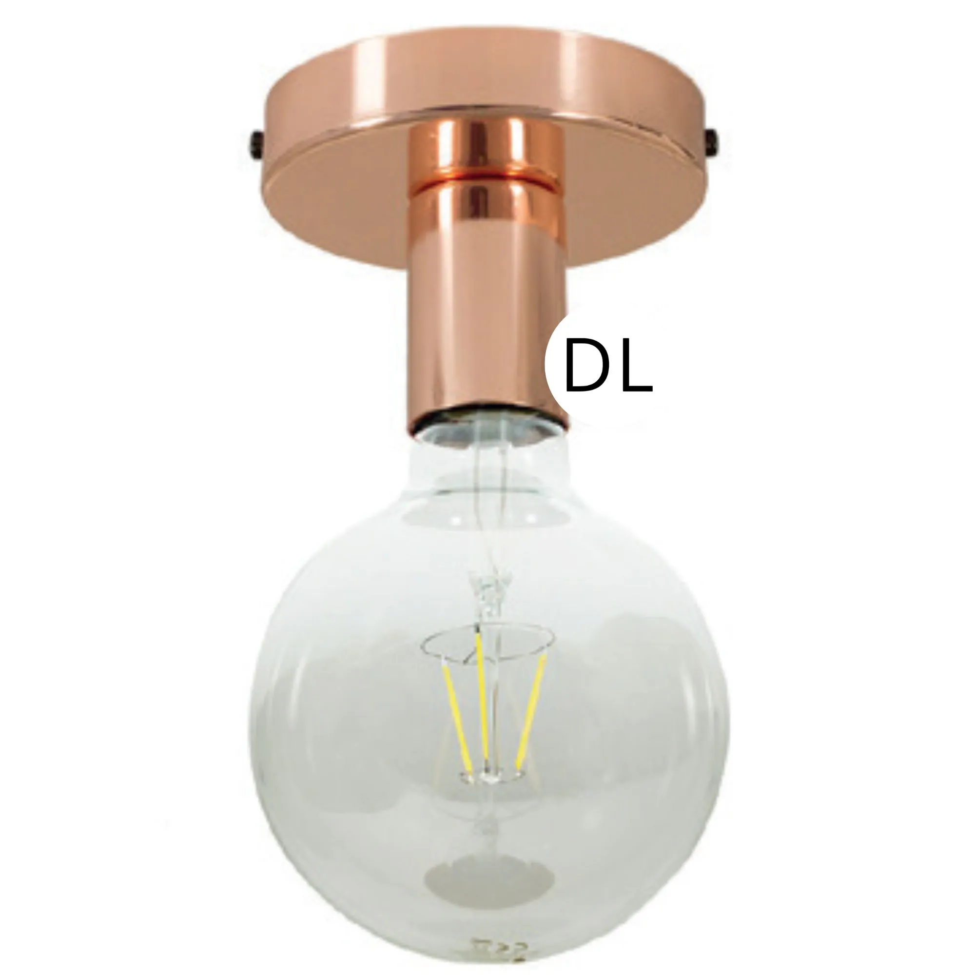 [DAY-APM1RA] DAYLIGHT APM1RA | PUNTO LUCE METALLO SOFFITTO E27 RAME