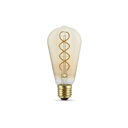 [DAY-700463.00A] DAYLIGHT 700463.00A | LED FIL ST64 5VDC 1,3W E27 GOLD (B01) 2500K SPIRAL 80LM CLASS G DIM