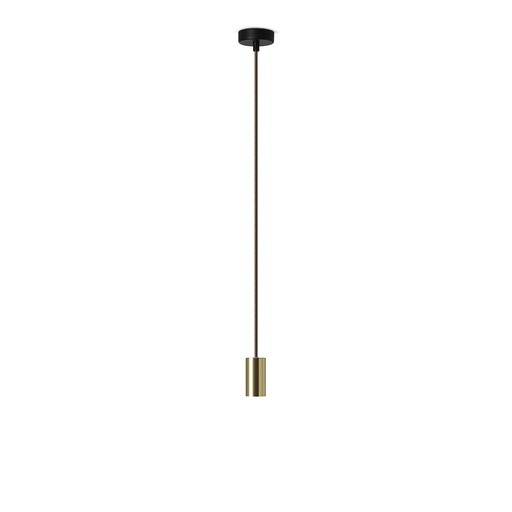 [DAY-800034.00A] DAYLIGHT 800034.00A | ELBA PENDEL CRI OTT E27 ROSONE BLACK CABLE MARRONE GLITTERATO 1,5M