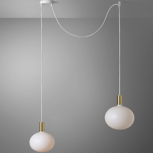 [DAY-810064.00A] DAYLIGHT 810064.00A | KIT PENDEL 2 CADUTE WHITE ORO CIAOBELLA