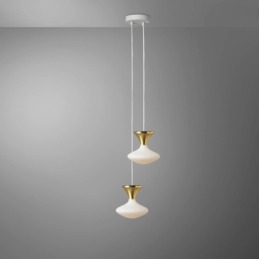 [DAY-810170.00A] DAYLIGHT 810170.00A | MILANO PENDEL 2 CADUTE WHITE BEL OTT IDRA POR