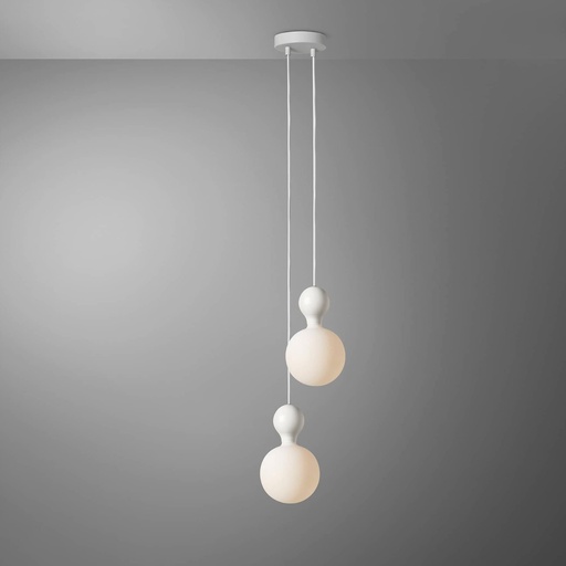 [DAY-810119.00A] DAYLIGHT 810119.00A | MILANO PENDEL 2 CADUTE WHITE BAL WHITE G155 POR
