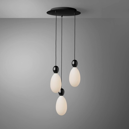 [DAY-810150.00A] DAYLIGHT 810150.00A | ROMA PENDEL 3 CADUTE BLACK MA BLACK MAMMAMIA POR