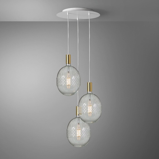 [DAY-810006.00A] DAYLIGHT 810006.00A | KIT ROSONE 3 CADUTE WHITE ORO BELLALUCE