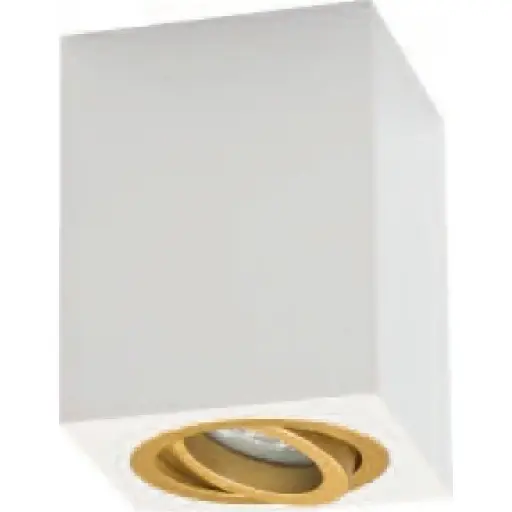[ZAM-S042] ZAMBELIS S042 | SPOT CEILING SQUARED 1XGU10 WHITE-GOLD
