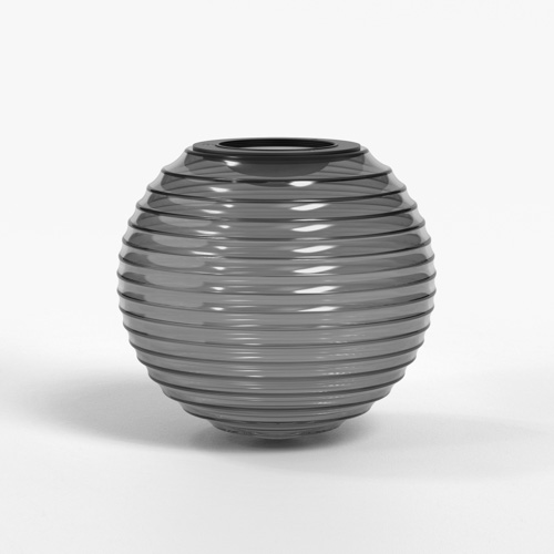 [AST-5039002] ASTRO LIGHTING 5039002 | NARA GLOBE RIBBED GLASS - SMOKE