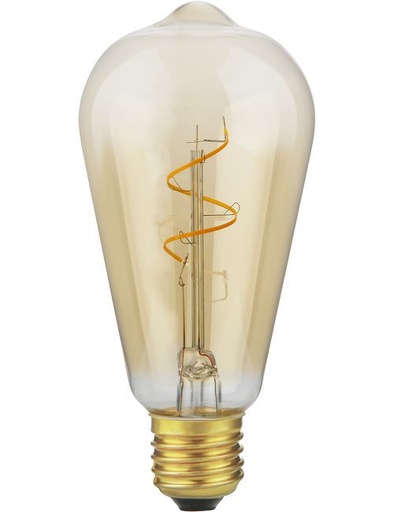 [SPL-LS276447022] SPL LIGHTING LS276447022 | LED E27 SLIM FLEX FILAMENT RUSTIKA ST64X140MM 230V 470LM 4.2W 2200K 922 360° AC GOLD DIMMABLE