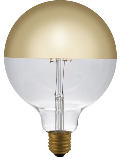 [SPL-L272529022] SPL LIGHTING L272529022 | LED E27 FILAMENT GLOBE TOP MIRROR G125X180MM 230V 350LM 4W 2500K 825 360° AC GOLD DIMMABLE