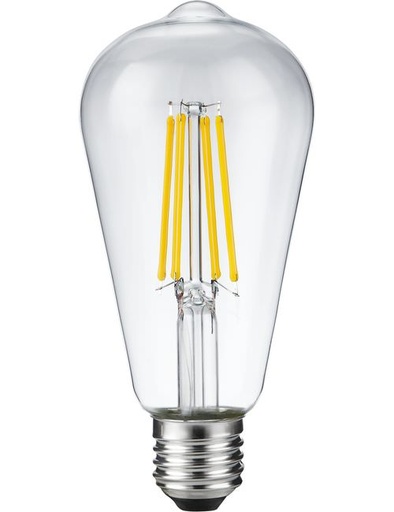 [SPL-LX023860709] SPL LIGHTING LX023860709 | LED E27 FILAMENT RUSTIKA ST64X140MM 230V 650LM 8W 2500K 925 360° AC CLEAR DIMMABLE