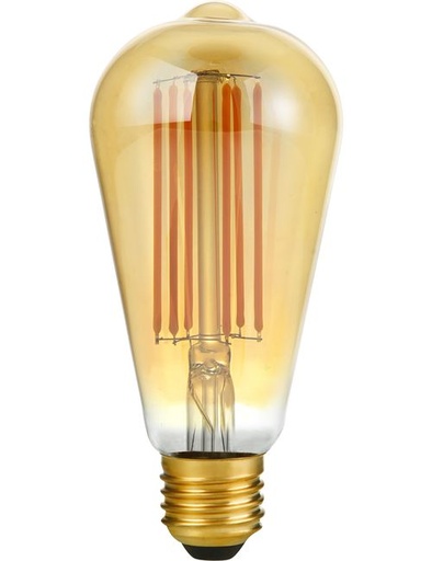 [SPL-LX023860615] SPL LIGHTING LX023860615 | LED E27 FILAMENT RUSTIKA ST64X143MM 230V 550LM 6.5W 2200K 922 360° AC GOLD DIMMABLE