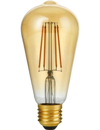 [SPL-LX276464005] SPL LIGHTING LX276464005 | LED E27 FILAMENT RUSTIKA ST64X140MM 230V 640LM 8W 2200K 922 360° AC GOLD DIMMABLE