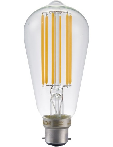 [SPL-LF024060507] SPL LIGHTING LF024060507 | LED BA22D FILAMENT RUSTIKA ST58X130MM 230V 550LM 6.5W 2700K 927 360° AC CLEAR DIMMABLE