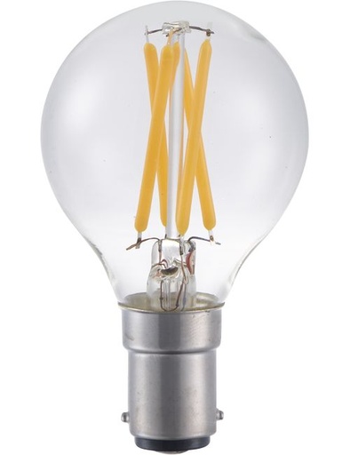 [SPL-LF024030307] SPL LIGHTING LF024030307 | LED BA15D FILAMENT BALL G45X75MM 230V 350LM 4W 2700K 927 360° AC CLEAR DIMMABLE
