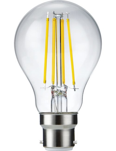 [SPL-L226080827] SPL LIGHTING L226080827 | LED BA22D FILAMENT GLS A60X105MM 230V 806LM 8W 2700K 827 360° AC CLEAR DIMMABLE