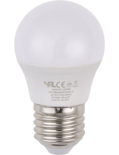 [SPL-L277239930] SPL LIGHTING L277239930 | LED E27 BALL G45X80 12-60V 250LM 3W 830 160° DC OPAL NON-DIM