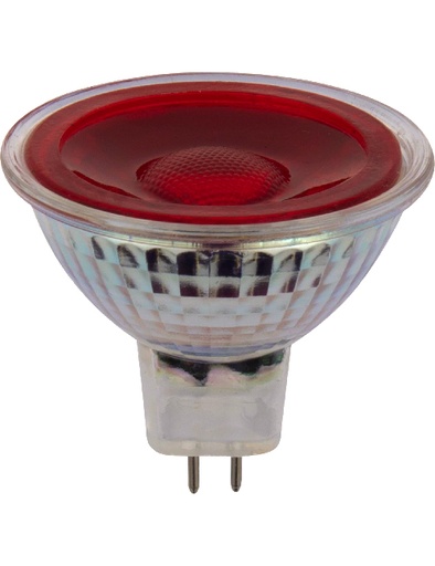 [SPL-L642790592] SPL LIGHTING L642790592 | LED GU5.3 MR16 GLASS 50X47.5MM 12V 5W 38° AC/DC RED NON-DIMMABLE