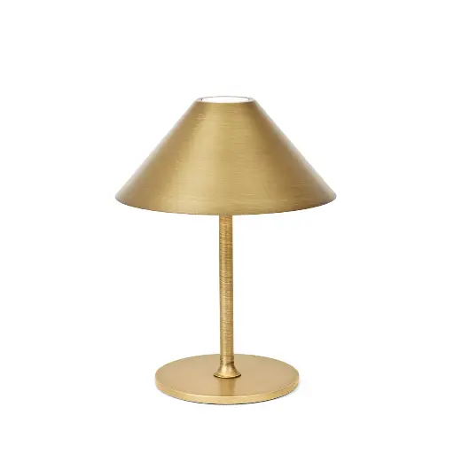 [HALO-800841] HALO DESIGN 800841 | HYGGE PORTABLE TABLE LAMP Ø15CM - ANTIQUE BRASS 3000K 3W DIMMABLE IP54