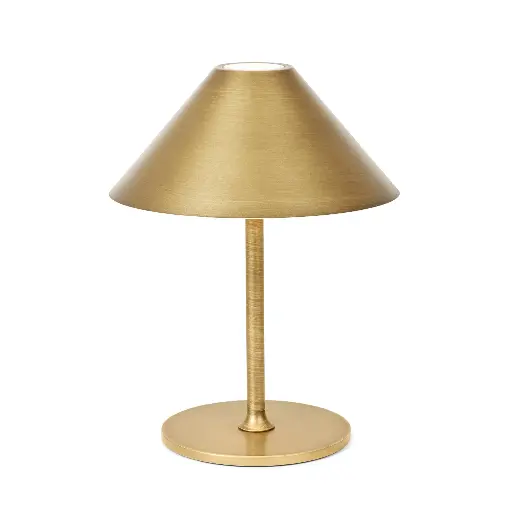 [HALO-801039] HALO DESIGN 801039 | HYGGE PORTABLE TABLE LAMP Ø19CM - ANTIQUE BRASS 3000K 3W DIMMABLE IP54