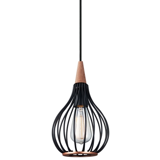 [HALO-990891] HALO DESIGN 990891 | DROPS PENDANT Ø17 /BLACK/DARK WOOD IP20