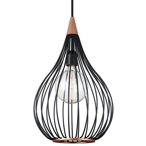 [HALO-990914] HALO DESIGN 990914 | DROPS PENDANT Ø30 /BLACK/DARK WOOD IP20