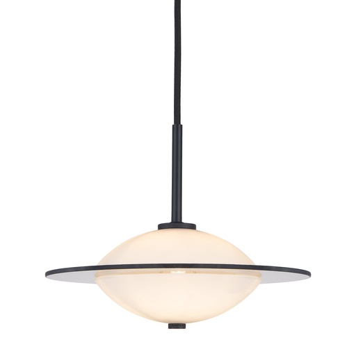 [HALO-743582] HALO DESIGN 743582 | ORBIT PENDANT Ø24CM OPAL GLASS, BLACK METAL G9 IP20
