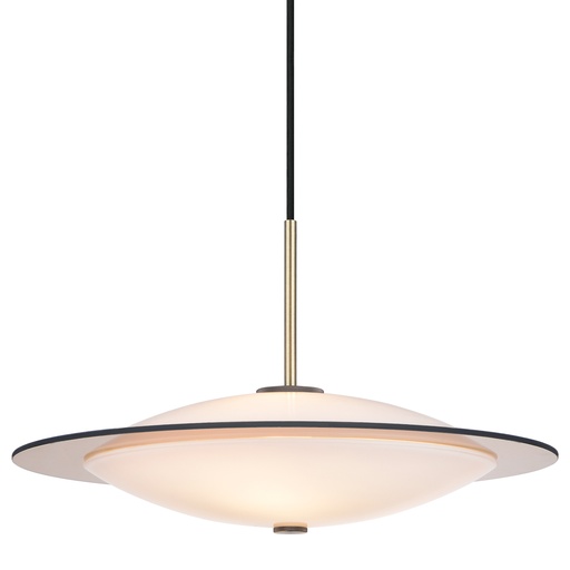 [HALO-743629] HALO DESIGN 743629 | ORBIT PENDANT Ø40CM OPAL GLASS, ANTIQUE BRASS METAL 3XG9 IP20