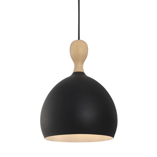 [HALO-742882] HALO DESIGN 742882 | DUEODDE PENDANT METAL/WOOD Ø24CM E27 BLACK IP20